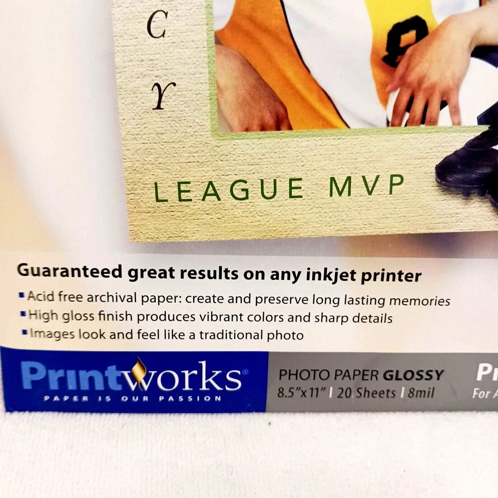 PRINT WORKS Glossy Photo Paper 8.5x11'' High‎ Quality 18 Sheets